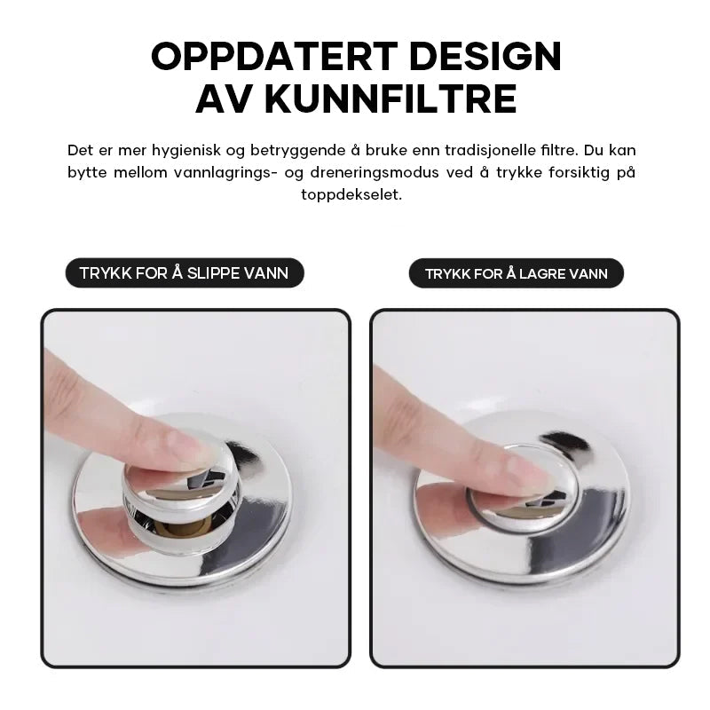 Slukavløpsfilter for hår