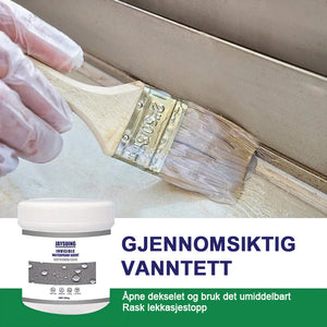 Gjennomsiktig vanntett beleggmiddel