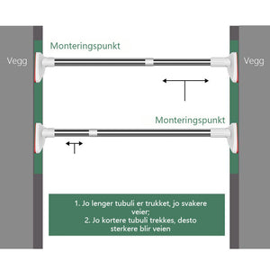 Teleskopstang for klær